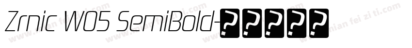 Zrnic W05 SemiBold字体转换